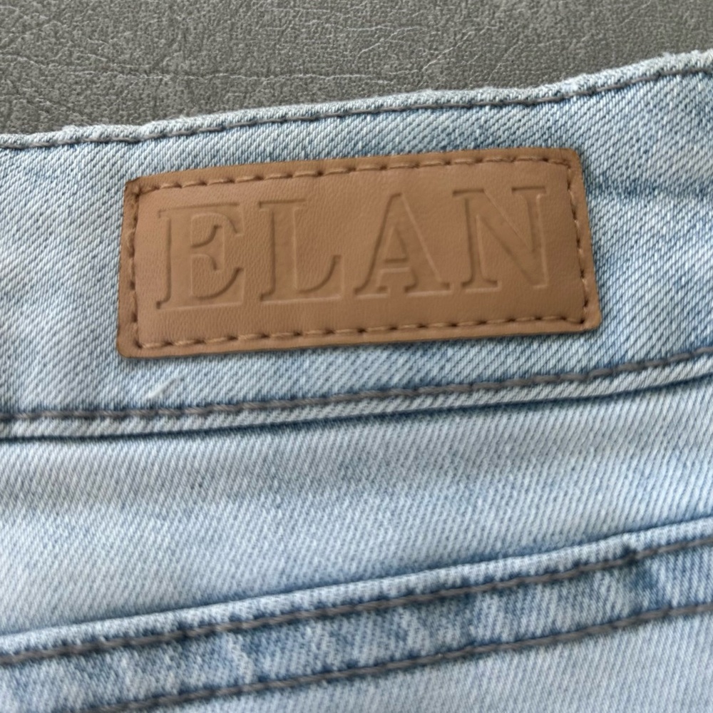 Elan High Rise Distressed Jean Shorts - Picture 3 of 6